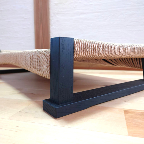 座椅子 猫ベッド ペーパーコード 欅 特等席 椅子（チェアー