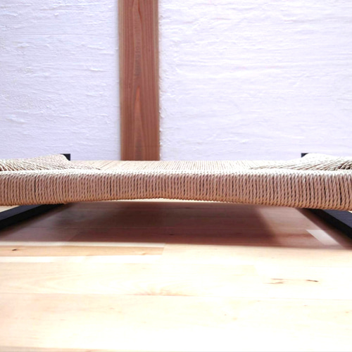 座椅子 猫ベッド ペーパーコード 欅 特等席 椅子（チェアー