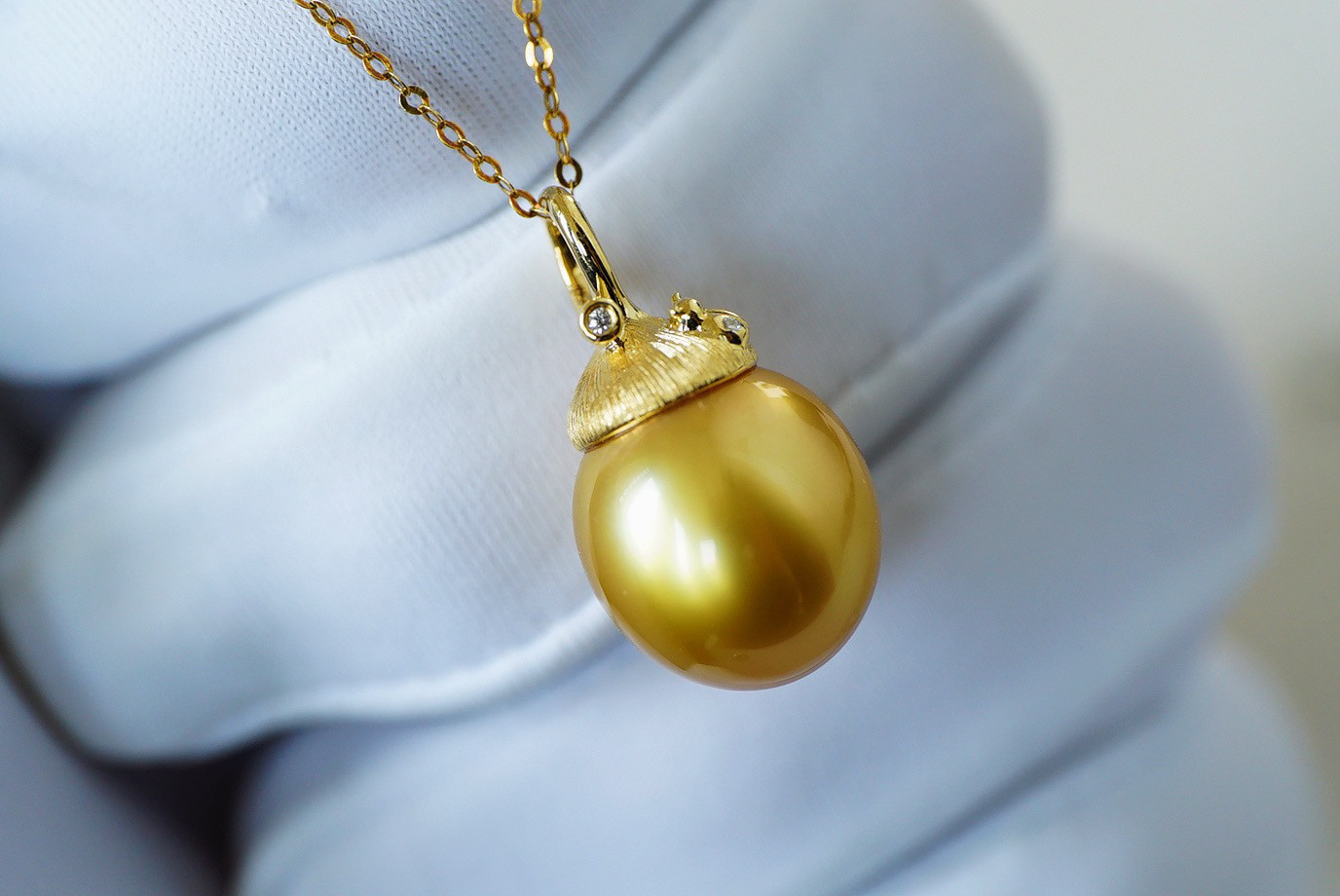 「しょーか」K18 天然南洋真珠　天然ダイヤモンド健康・無垢・長寿・富・純潔・円満・完成　ペンダントのみ　25/2/22