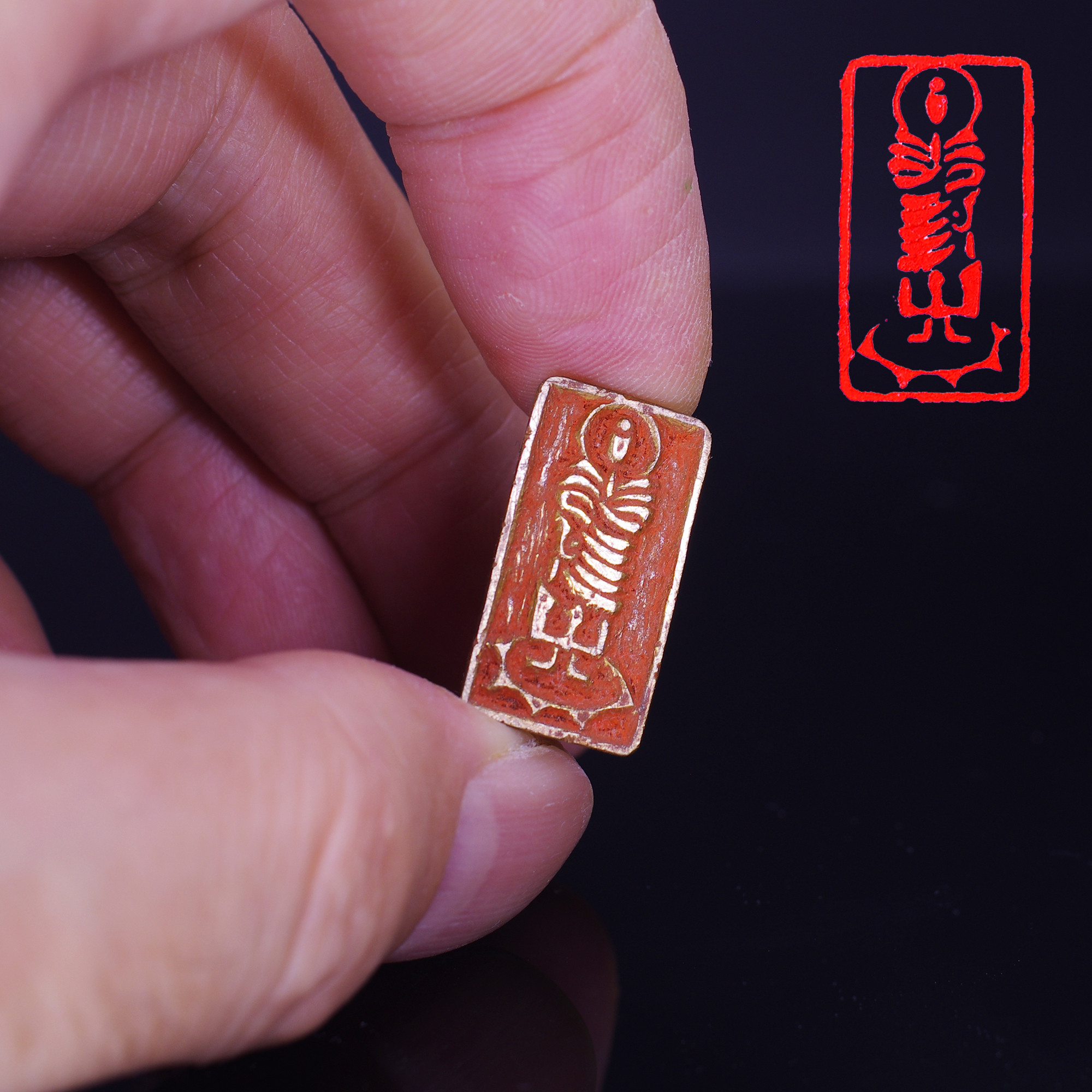 特売 篆刻作品 銅印【仏像】 遊印 落款印 引首印 手作り印 博悦堂Z237