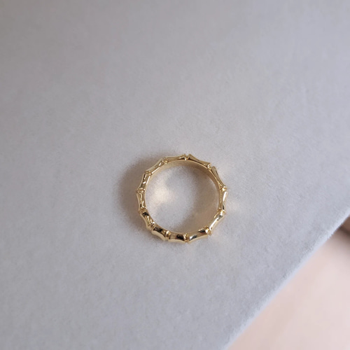 バンブーリング K18 バンブー オニキス リング / 18K bamboo onyx ring