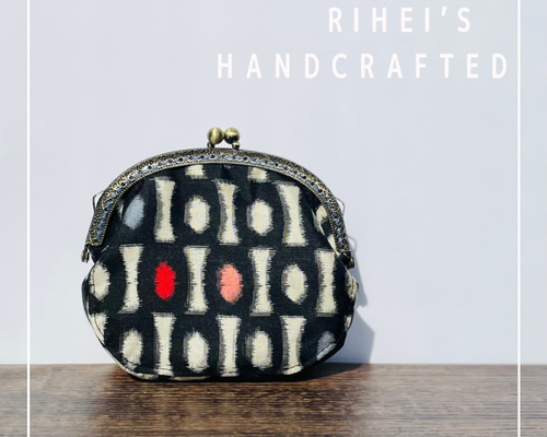 銘仙リメイクポーチ 着物リメイク 銘仙のがま口ポーチ1 がま口 nuno comono RIHEI 通販