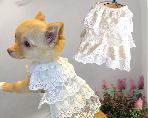専用です！犬服 Ssize レース２段フリル浴衣 コスチューム ウェアno58 12d038adbc561f779a21051616cdf4