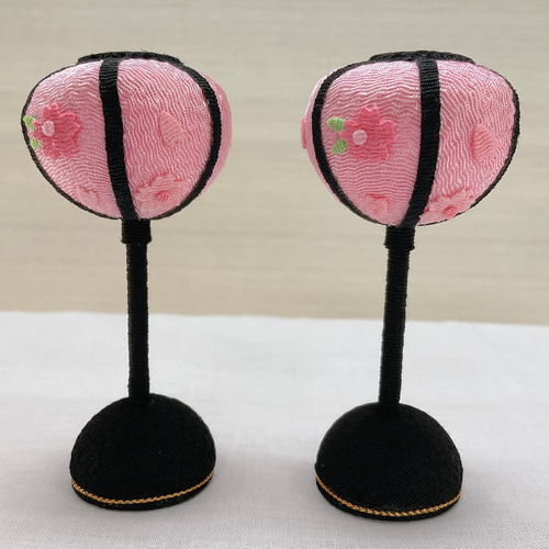 雛道具【桜金屏風＆ぼんぼり＆菱餅】ひな祭り お人形とご一緒に