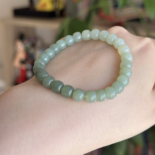 晴水グラデーション和田玉ブレスレット ブレスレット 元気な草 通販