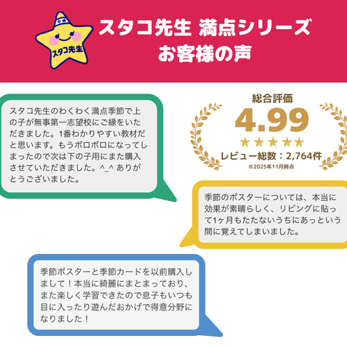 小学校受験 季節 季節カード (ミシン目あり) 季節のお勉強 知育