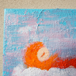 【ふわふわ】＃原画＃イラスト＃ヒーリングアート＃キャンバス＃癒し＃雲＃子供#幸せ＃あたたかい 5枚目の画像