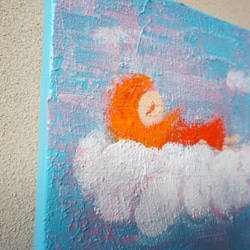 【ふわふわ】＃原画＃イラスト＃ヒーリングアート＃キャンバス＃癒し＃雲＃子供#幸せ＃あたたかい 3枚目の画像