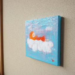 【ふわふわ】＃原画＃イラスト＃ヒーリングアート＃キャンバス＃癒し＃雲＃子供#幸せ＃あたたかい 4枚目の画像