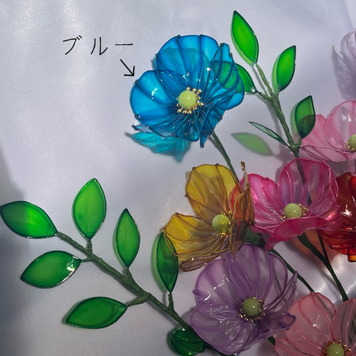 ポピー ディップフラワー ワイヤーフラワー お花 一輪挿し 枯れない