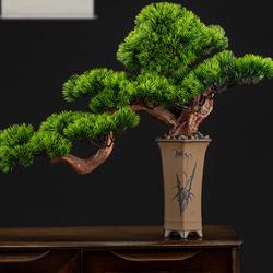 松 盆栽 人工盆栽 飾り盆栽 フェイクグリーン 人工観葉植物 a