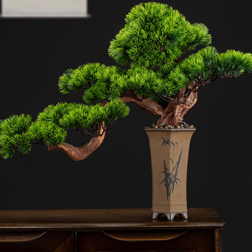 人工松盆栽 置物 フェイクグリーン 鉢植え装飾品 リビング