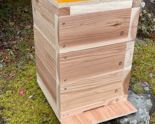 日本みつばち用 飼育箱 重箱式巣箱 待ち箱 3段 セット ハウス・小屋