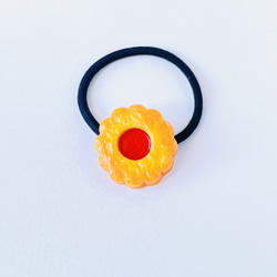 コーヒーフロートのキーホルダー レジン シェイカー オレンジ 春 夏
