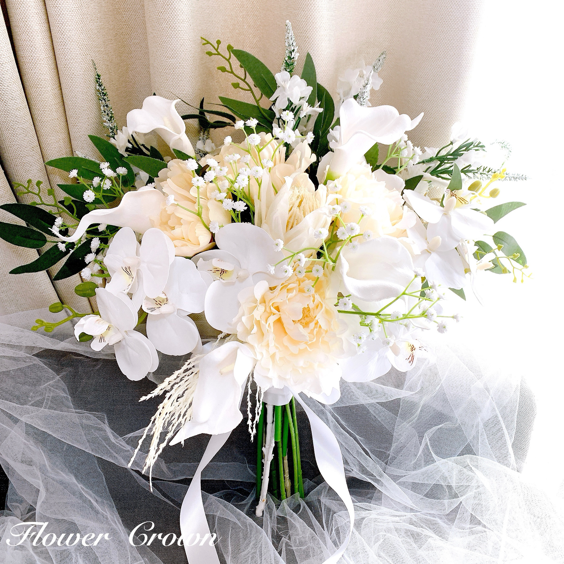 アーティフィシャルフラワーブーケ クラッチブーケ ウエディングブーケ 結婚式