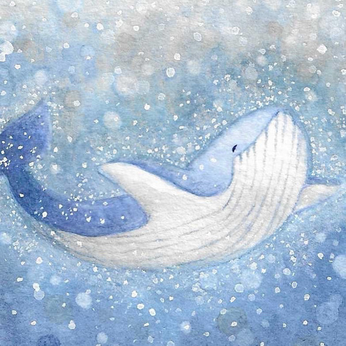 受注制作】クジラの歌声が聞こえた夜 絵画 kuro 通販 18960226