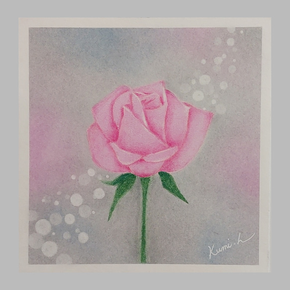 パステル画〉「咲くを待つ｣ 額付き 絵画 KUMIKO 通販 18960262｜Creema