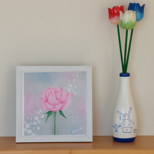 パステル画〉「咲くを待つ｣ 額付き 絵画 KUMIKO 通販 18960262｜Creema