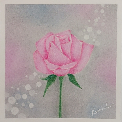 パステル画〉「咲くを待つ｣ 額付き 絵画 KUMIKO 通販 18960262｜Creema