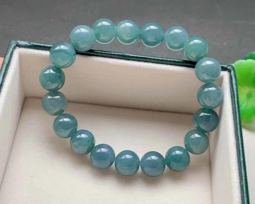 A貨 天然 ブルー翡翠 ヒスイ 本ヒスイ ブレスレット ブレスレット
