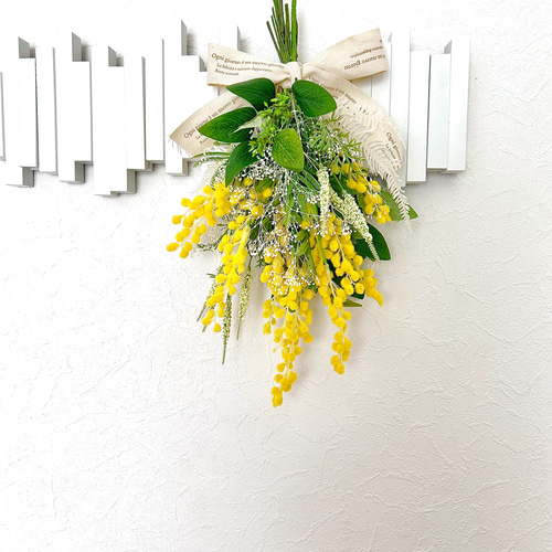 5.ミモザスワッグ 3/16(日) までご予約受付中】ミモザのスワッグS | ichirin's STORE