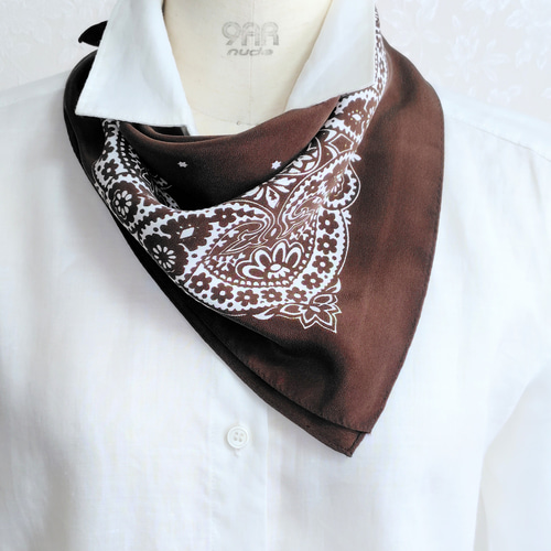 洗濯機でも洗える浜ちりめんシルク100%スカーフ「2M,38S｣ﾌﾀﾂｷｻﾝｼﾞｭｳﾊｯﾃ