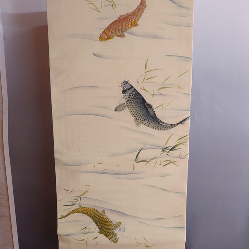 名古屋帯】駒絽 鯉のアンティーク帯 和装小物（帯・半襟） 和