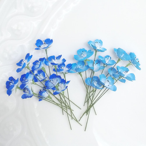 ミニ布花♡ネモフィラ＊セルリアンブルーorウルトラマリンブルー♡1