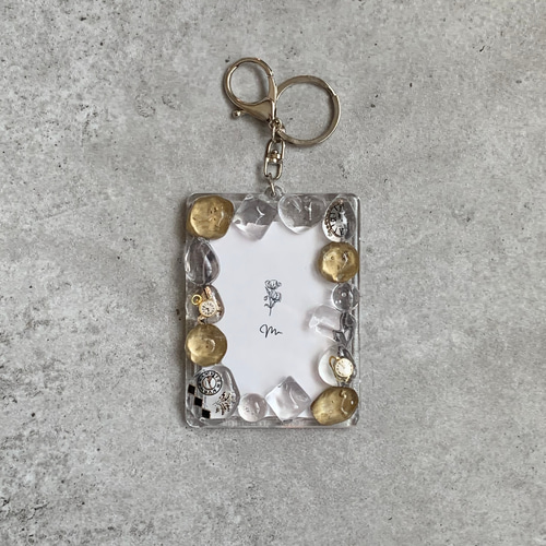 トレカキーホルダー 1点限定【B8トレカキーホルダー】硬質ケース『time』no.2 gold/clock