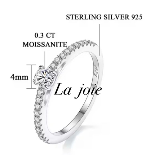 最高品質 人工ダイヤ モアサナイトPetit パヴェリング 0.3ct