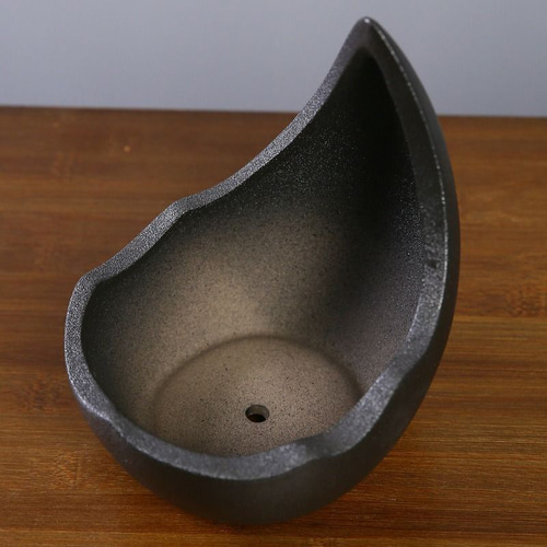 D-壁【三日月型 セラミックフラワーベース / 飾り壺】 和モダン インテリア インテリアグッズ 三日月 フラワーベース 花瓶 花器 フラワー