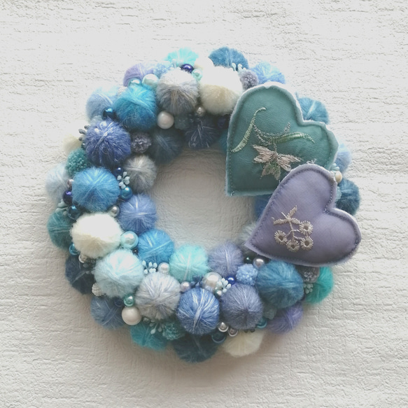 【販売済】毛糸玉リース ★パープル 販売済】毛糸玉リース ☆パープル 毛糸玉リース - リースの人気