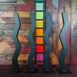 無塗装でアイアンなお洒落ごみ箱♪ 230×280×550mm キャスター