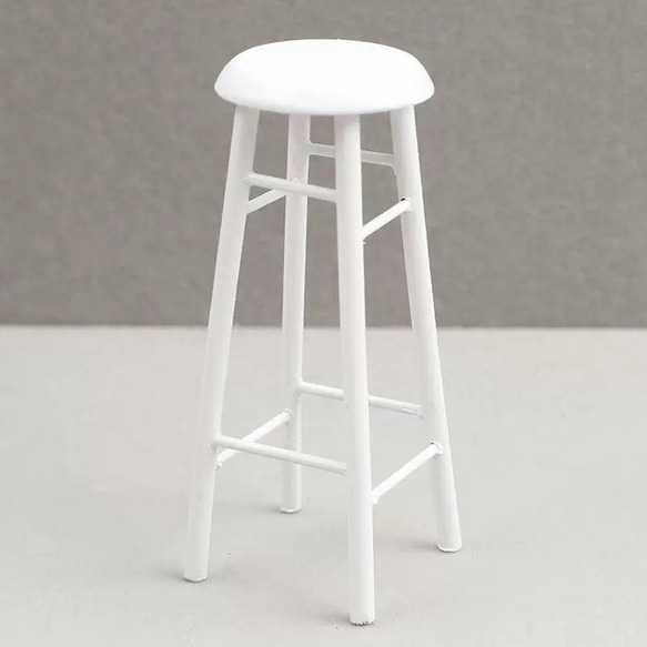 ドールハウス 木製 1/12 ミニチュア カウンターチェア 高さ 椅子