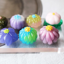 40％OFFクーポン発行中】ガラスのミニチュア和菓子セット（練り切り