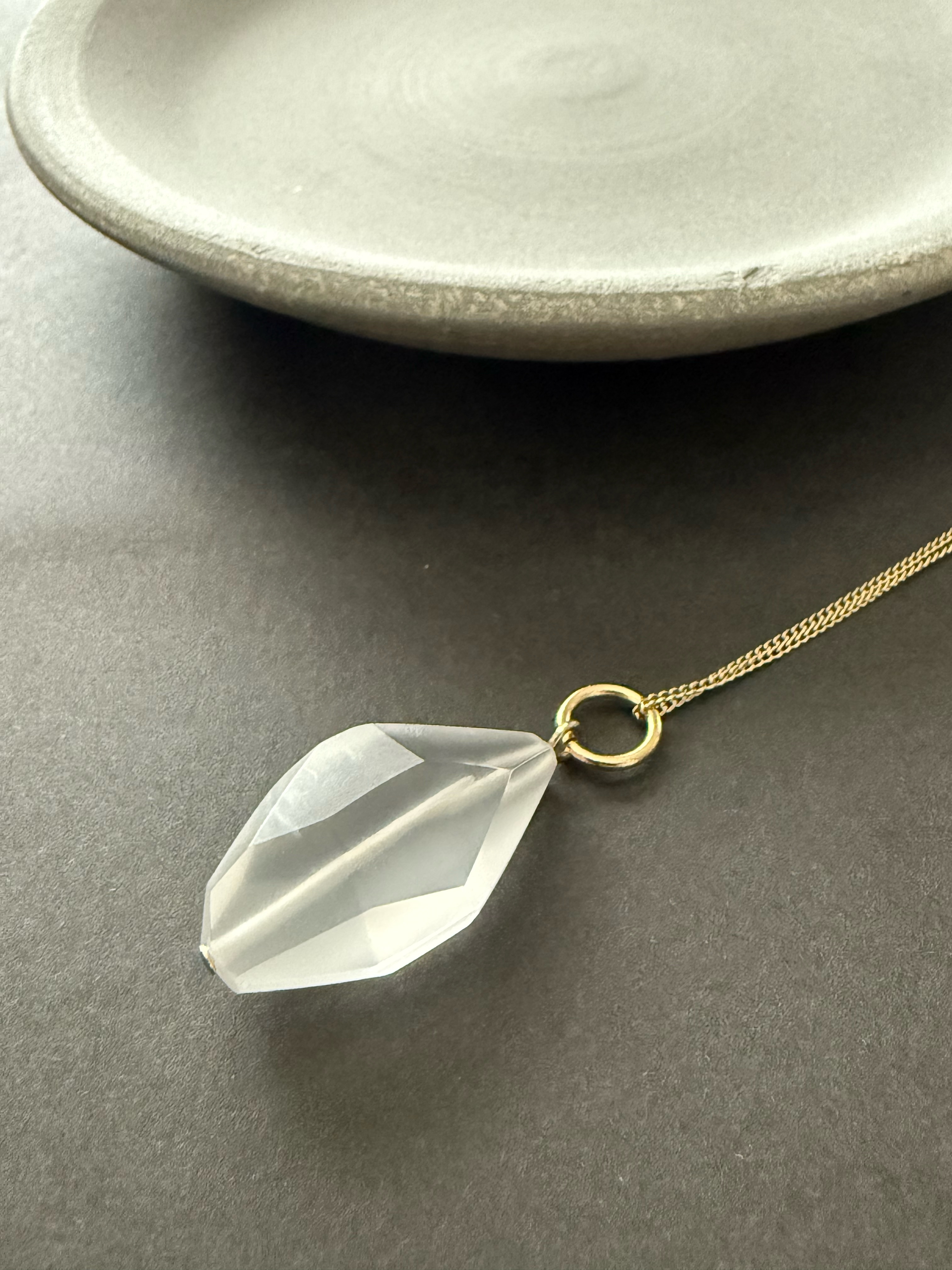 大粒フロスト水晶♚ペンダントトップ