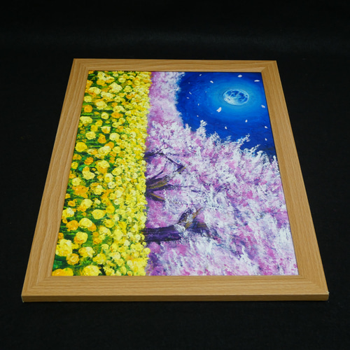 油絵 油彩 油彩画 絵画 絵【青い満月の夜桜】 油絵 油彩 油彩画 絵画 絵【青い満月の夜桜】 - メルカリ