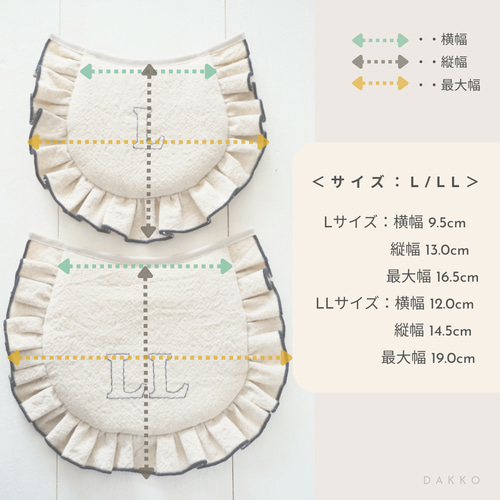 DAKKO：犬用：岡山デニムとギンガムチェックフリルスタイ ペット服