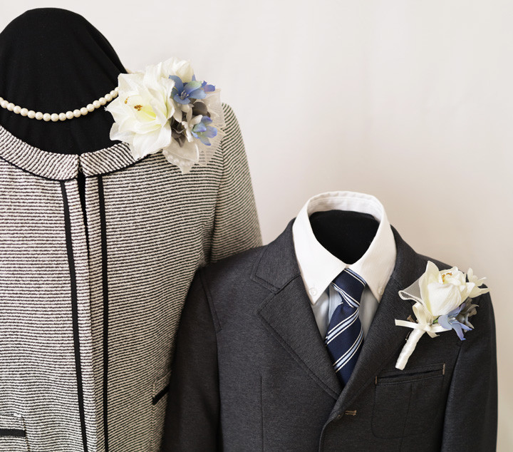 親子コサージュペア2個セット＊男の子用＊アマリリス＆ジャスミン*大人フォーマル2026*入園入学2026