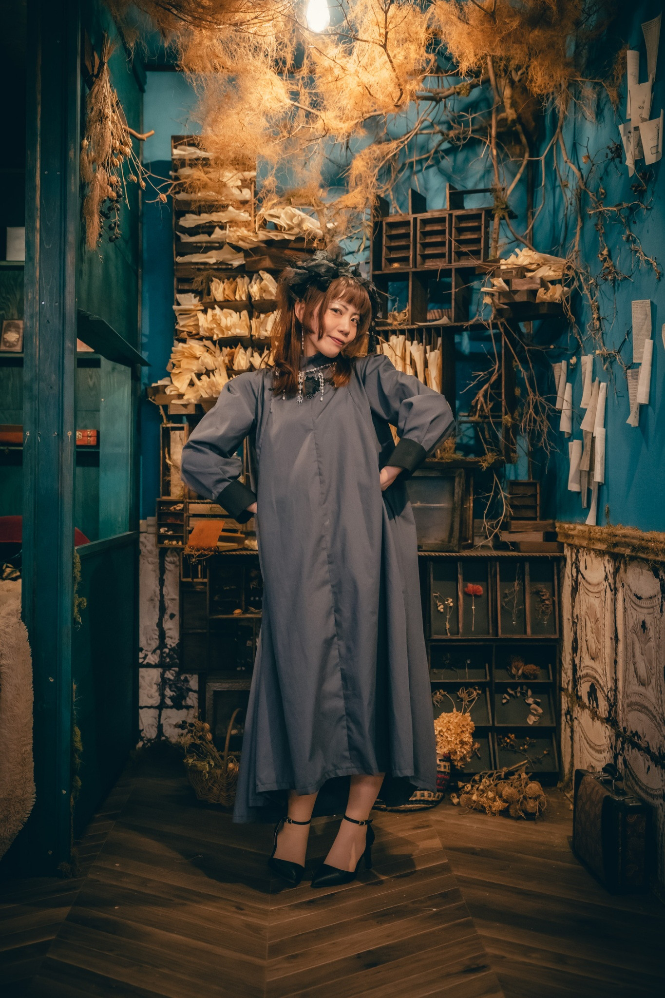 箱庭のワンピース starry（グレー）