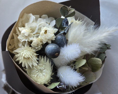 4色から選べるドライフラワーミニブーケ コロンと丸いフレンチテイスト