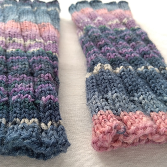 リストウォーマー☆ベリースムージー色＊洗濯機OK！ 3枚目の画像