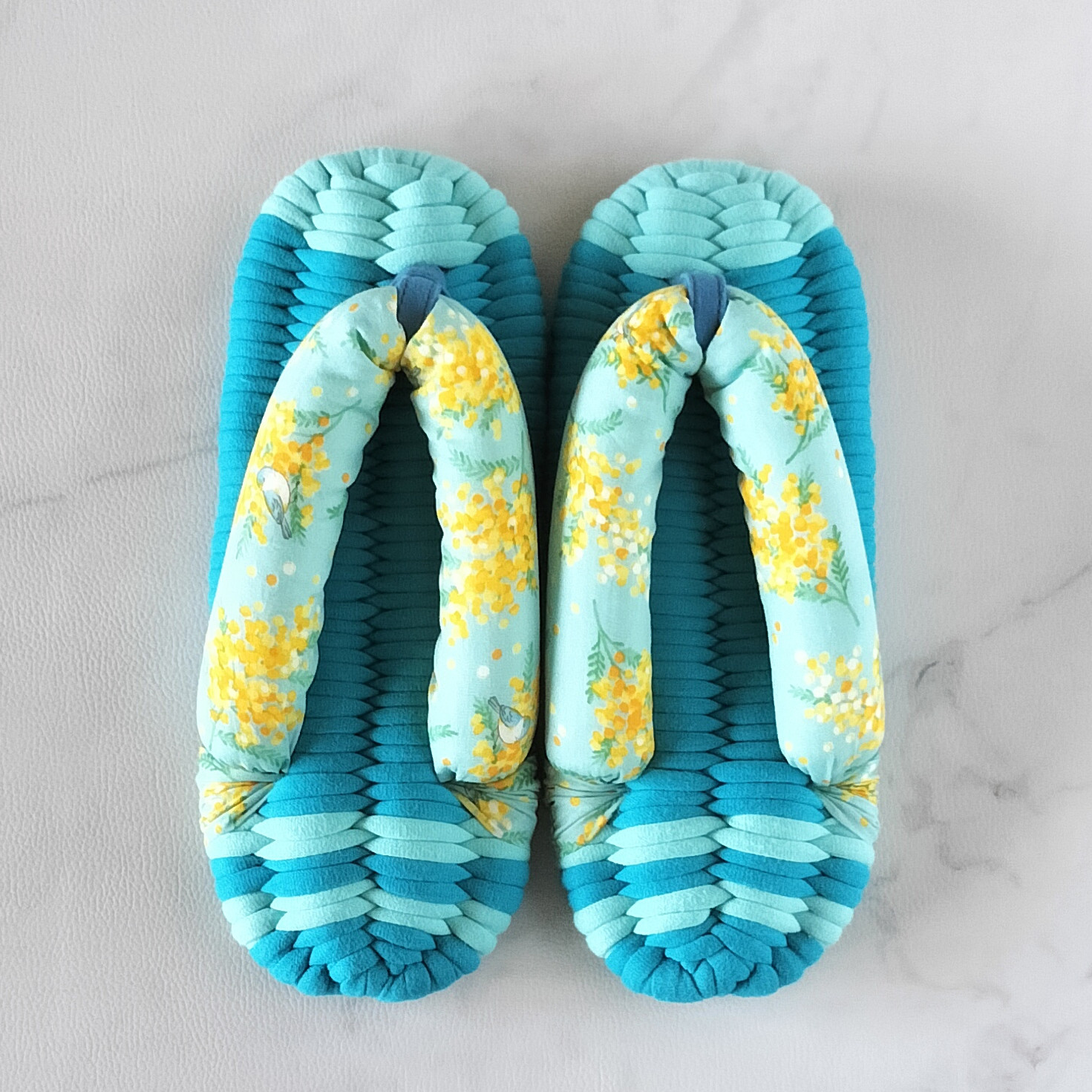 ミモザの布ぞうり ブルー系 Mサイズ 365日のギフト Creemaあんしん匿名便 ミモザ2026