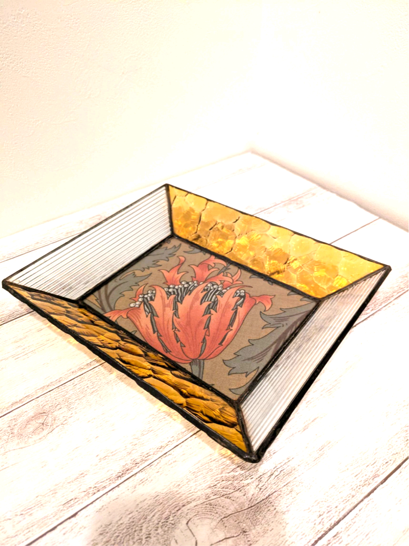 ステンドグラストレー／ウイリアムモリス／ステンドグラス 4,698円