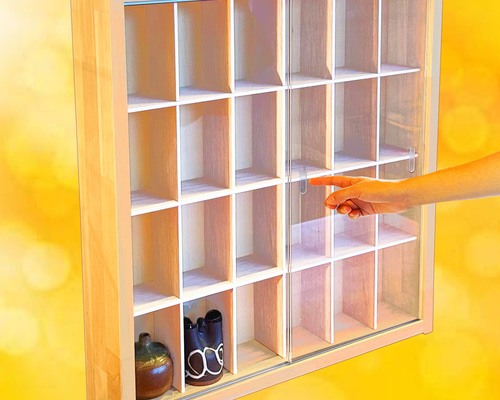 コレクションケース 24マス 陶器 骨董 酒器 陶芸品 和食器 収納