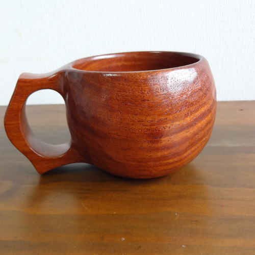 美品】良岳氏作 木製コーヒーカップ けやき・花梨（2脚セット） Amazon