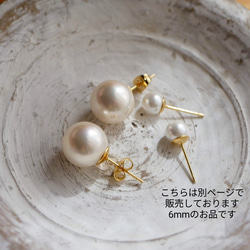 希少 特大 1.5cm  最高級貝パール ピアス   サージカルステンレス   卒業式  入学式 5枚目の画像