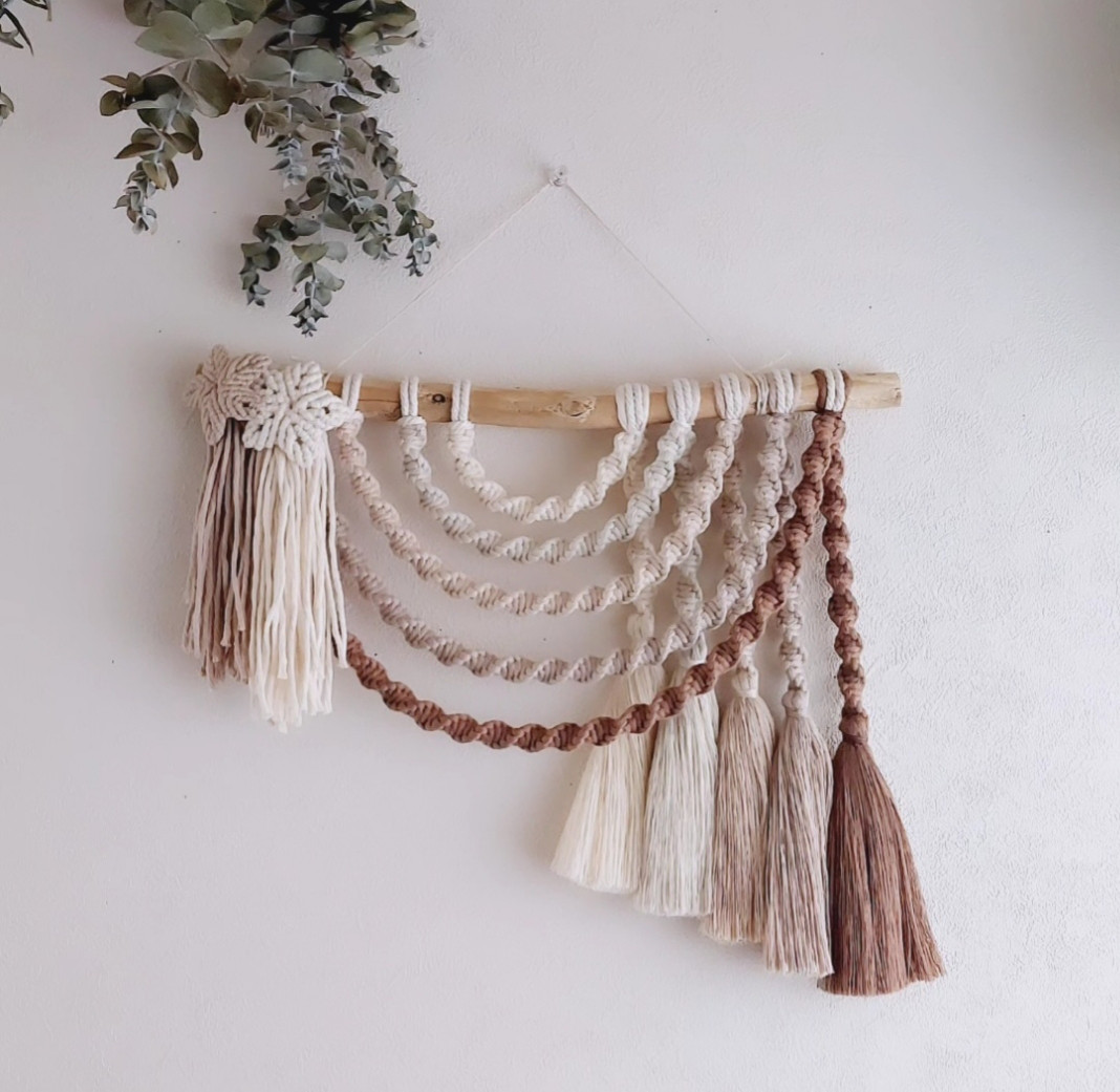 グラデーションタペストリー　グレージュ