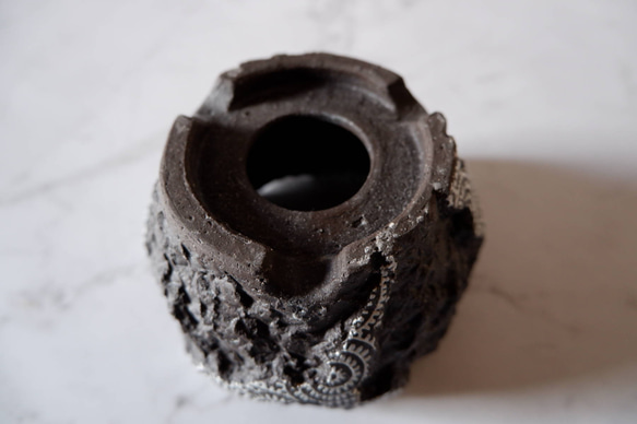 3.5号蛸唐草黒鉢887　和柄　塊根植物　多肉植物　盆栽　植木鉢　作家鉢　沖縄 6枚目の画像