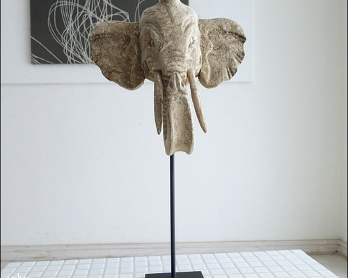 象のオブジェ ゾウ 置物 装飾 立体アート カフェ装飾 飾り